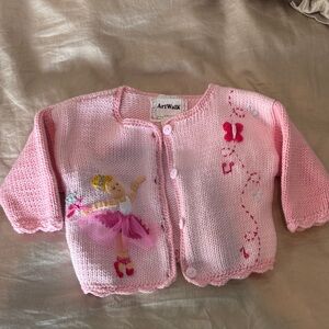 Art Walk Pink Ballerina Baby Cardigan